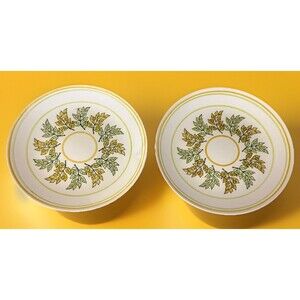 Mid Century Vintage Taylor Smith Taylor Ironstone Mint Dinner Plate Set of 2
